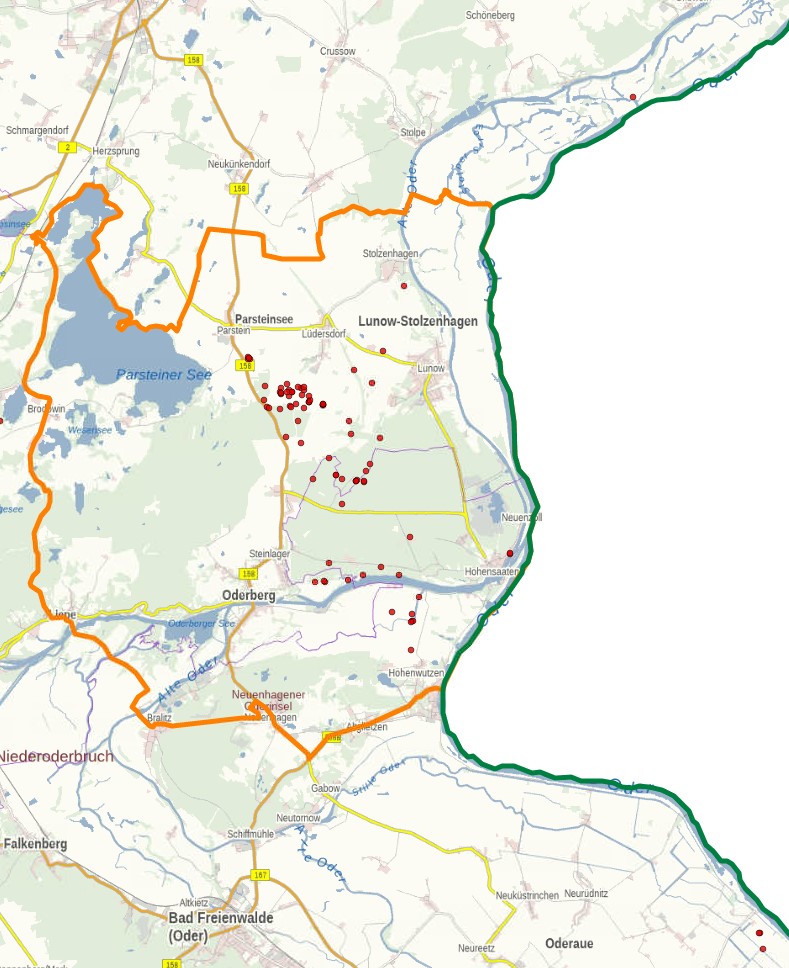 Bild: Karte Kerngebiet der Landkriese BAR und MOL (KG 7)