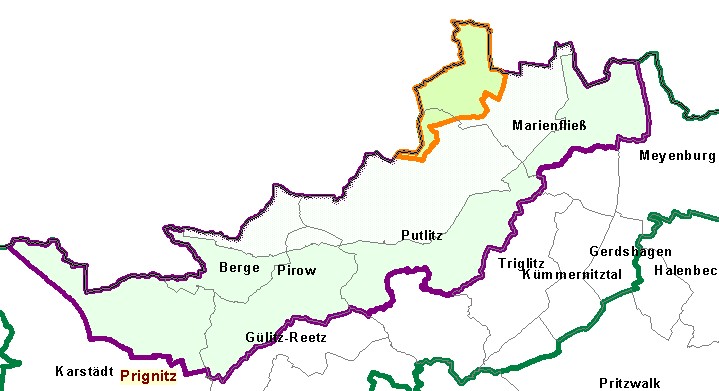 Kerngebiet 9 im Landkreis Prignitz mit Weißer Zone
