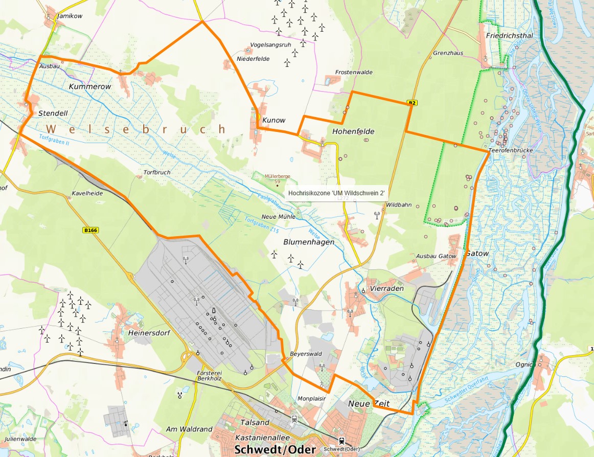 Bild: Kerngebiet (KG 8) im Landkreis Uckermark (Stand: 04.07.2023)