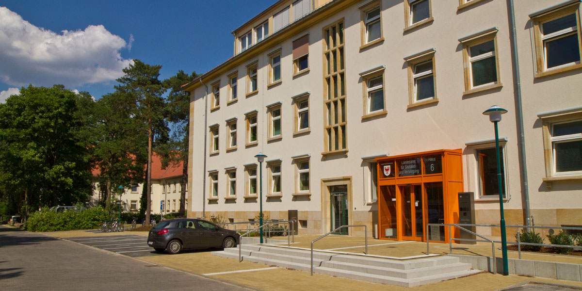 Außenansicht des Landesamtes für Soziales und Versorgung (LASV) in Cottbus