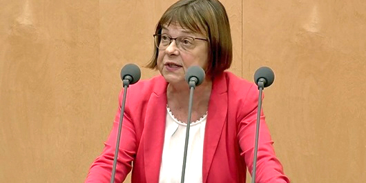 Bild: Ministerin Nonnemacher bei ihrer Rede im Bundesrat