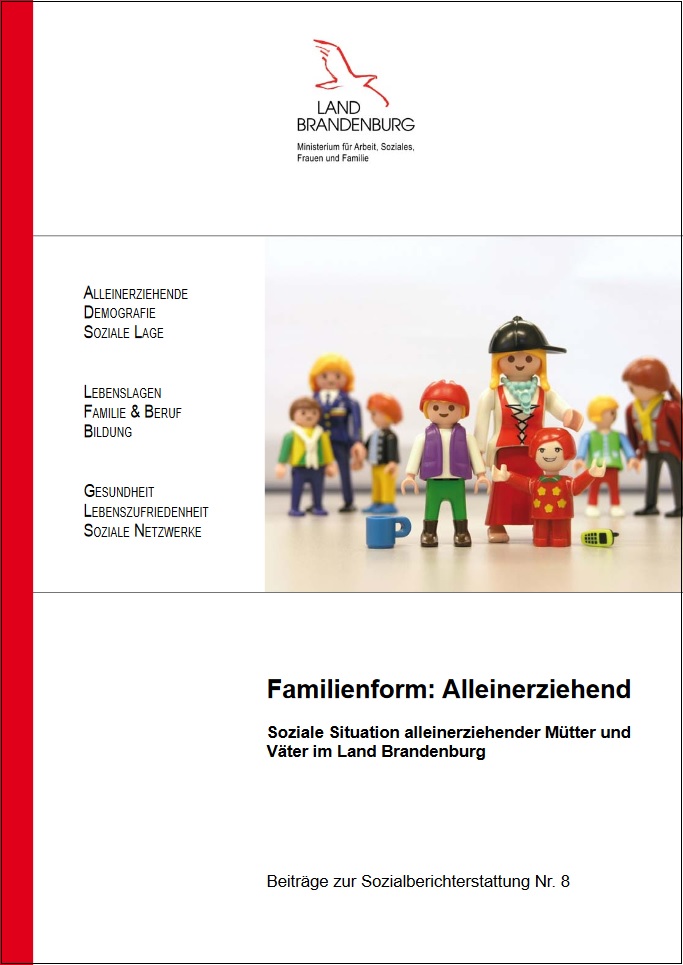 Titel Broschüre Sozialberichterstattung - Themenbericht: Familienform: Alleinerziehend