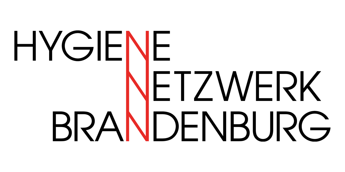 Hygiene Netzwerk Brandenburg steht in drei Zeilen, der Buchstabe N ist dabei grafisch verbunden.
