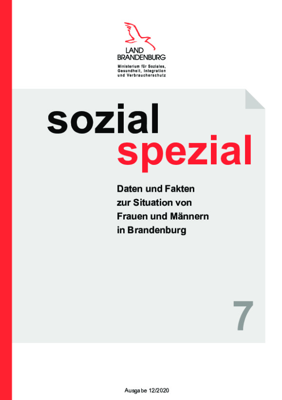 Bild vergrößern (Bild: Broschüre: sozial spezial: Daten und Fakten zur Situation von Frauen und Männern in Brandenburg (Stand Dezember 2020))