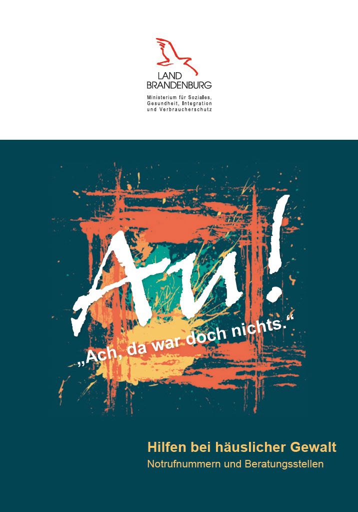 Titel Broschüre: Hilfen bei häuslicher Gewalt (Stand: Mai 2020)