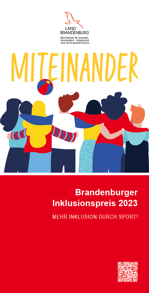 Titel Brandenburger Inklusionspreis 2023 Mehr Inklusion durch Sport!