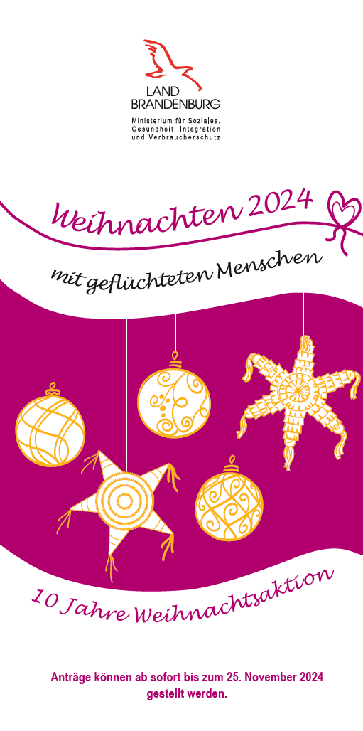 Bild vergrößern (Bild: Postkarte Weihnachten 2024 mit geflüchteten Menschen)